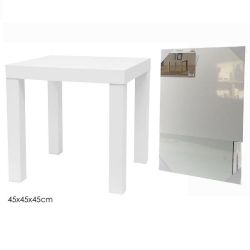 Tavolino quadrato legno bianco