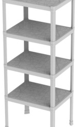 SCAFFALATURA 4RIPIANI SABBIA 75X60XH.187 ART.60026