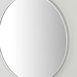 SPECCHIO 80CM C/CORNICE METALLO ARGENTO