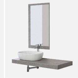 COMP. BAGNO SHELF 120CM CIOTOLA 60CM CEMENTO