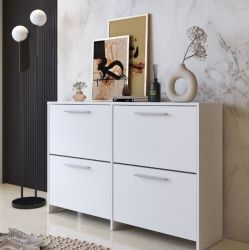 SCARPIERA 4 RIBALTE MOD. ANJA CM 120X28 H. 80 BIANCO SC6517