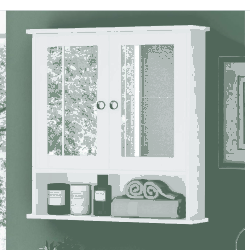 SPECCHIERE BAGNO CM 56 BIANCO OPACO SP163