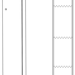 COLONNA 1 ANTA BIANCA A313BI H.183 L.31 P.34