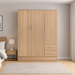 Armadio multiuso 3 nate e 2 cassetti rovere ARM2036