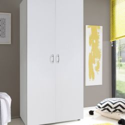 ARMADIETTO 2 ANTE  BIANCO MOD 5812217S MIS 80X52X177