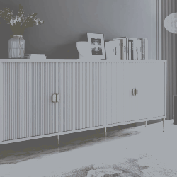 CREDENZA MOD.LOTUS CASHMERE EFFETTO CANNETTATO CR8