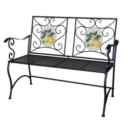 Panchina da esterno mosaico limoni art.760-90