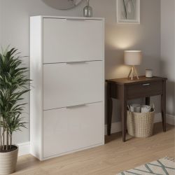 SCARPIERA 3 RIBALTE BIANCO LUCIDO DOPPIA PROFONDITA' SCA400K76804