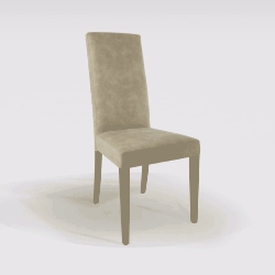 Sedia Denver gamba noce tessuto vintage beige