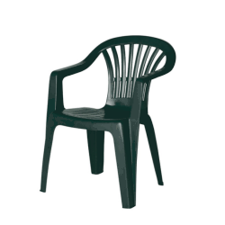 Sedia impilabile in resina Altea verde