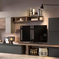 SOGGIORNO MODERNO INFINITY ARGILLA LAVA MERCURE