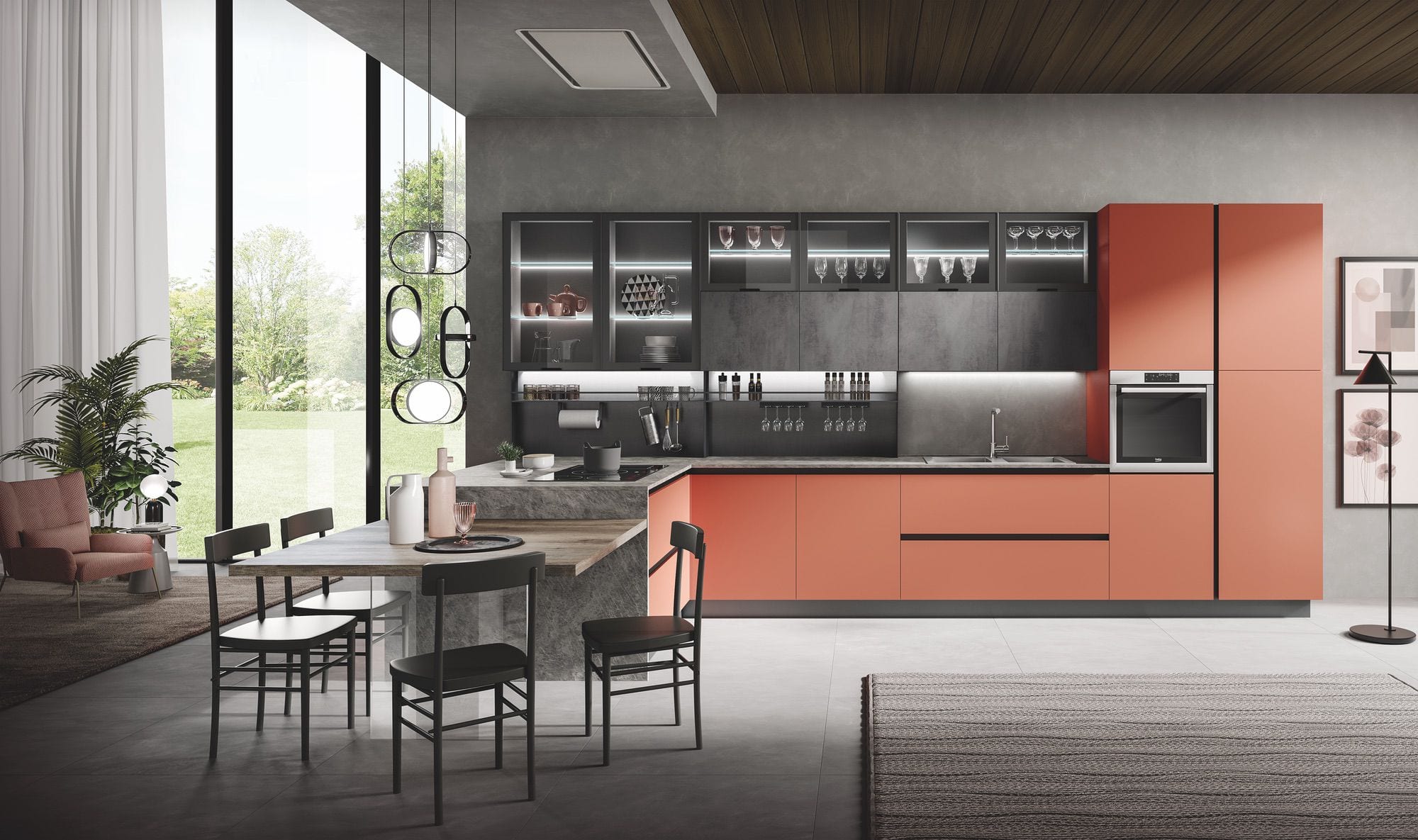 Cucina componibile moderna Oceano Mobilturi