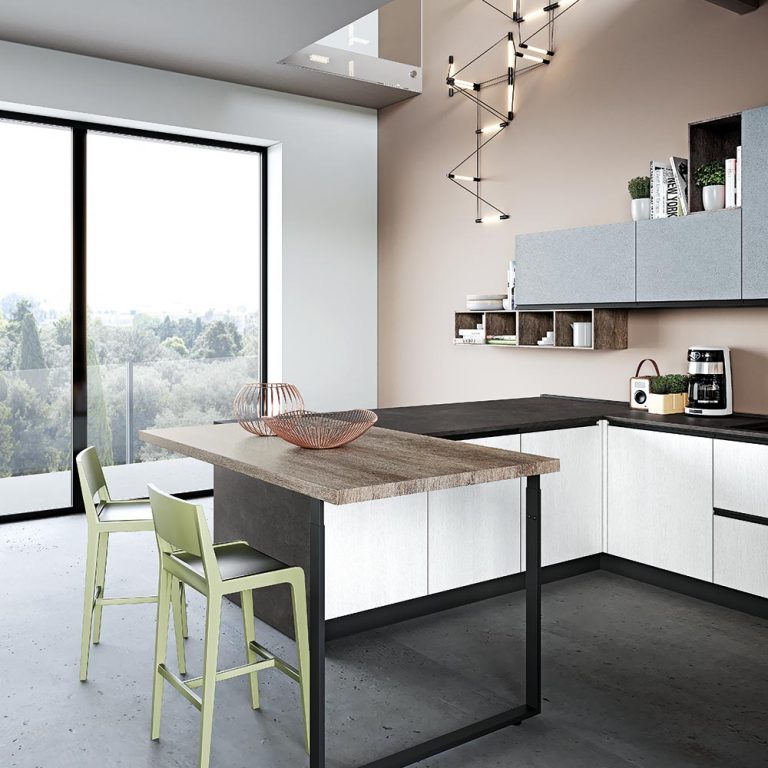 Particolare cucina componibile Era maniglia gola Net cucine