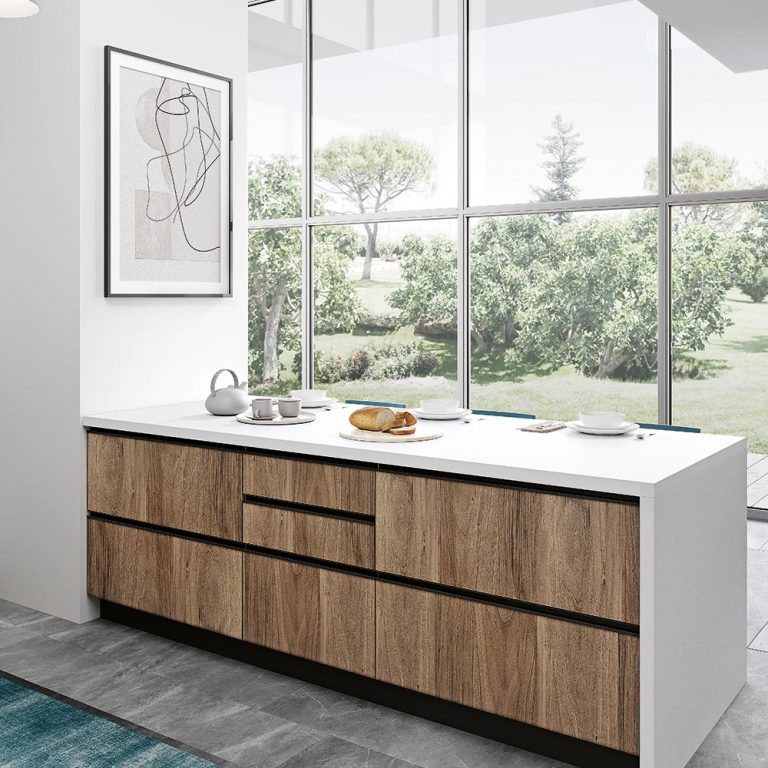 Particolare cucina componibile Era maniglia gola Net cucine