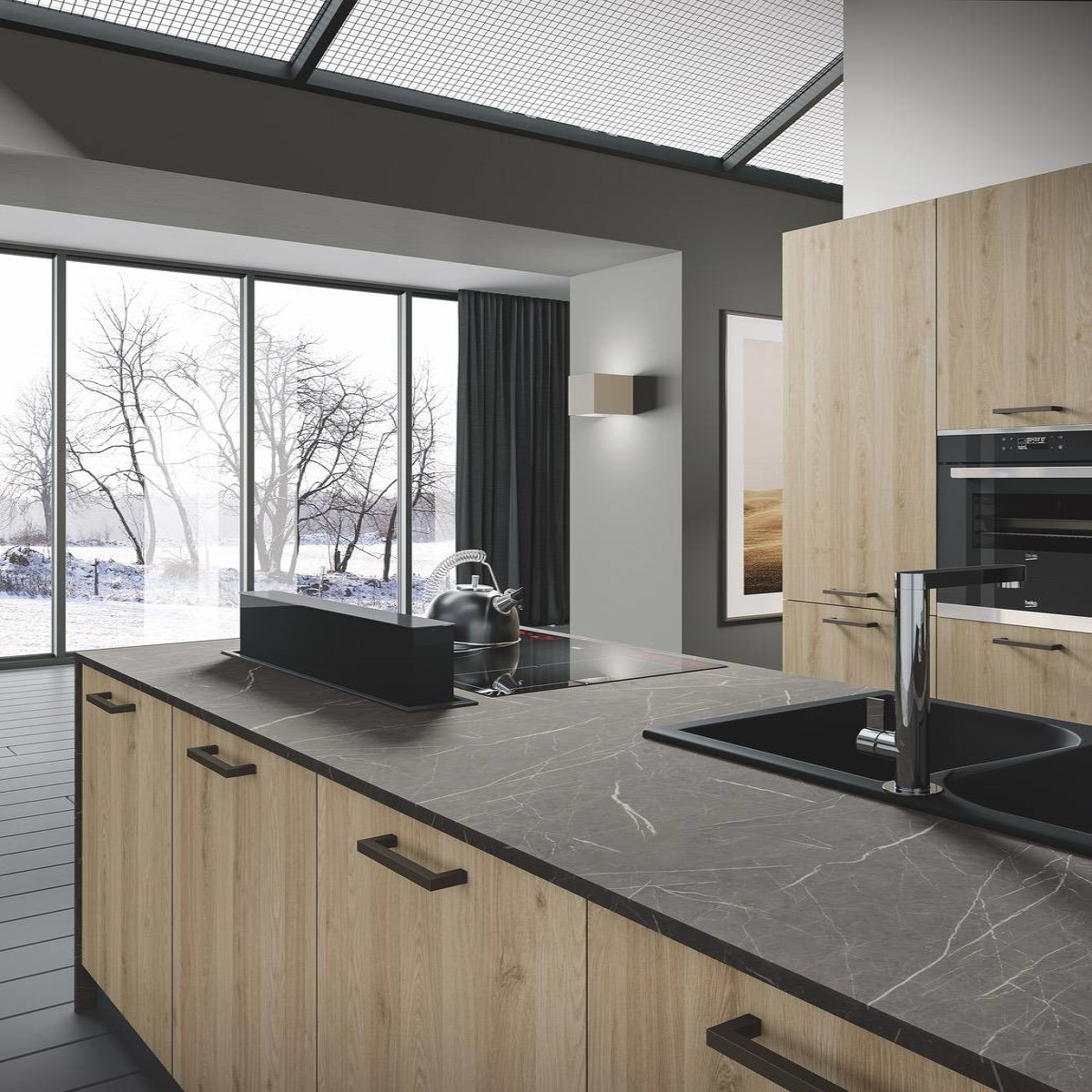 Particolare cucina componibile moderna Pop