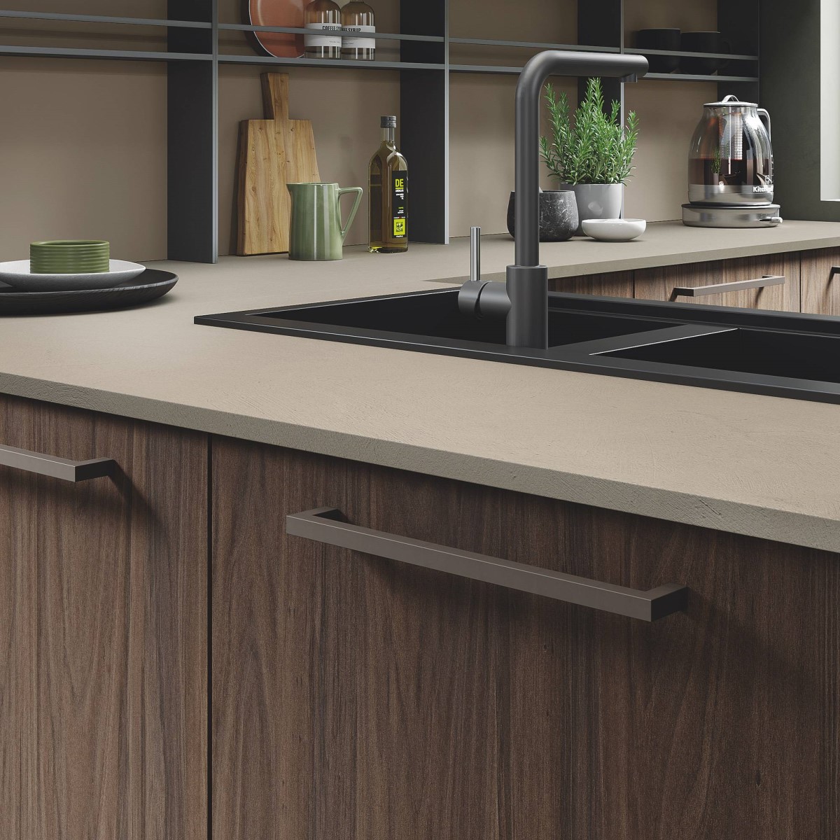 Particolare cucina componibile moderna Pop