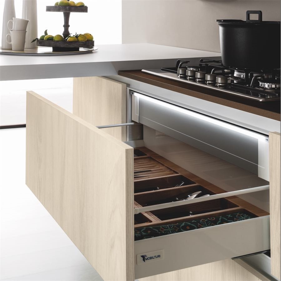 Particolare cucina componibile moderna Cielo